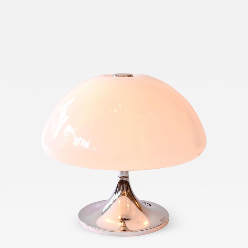 1970s Italian perspex white domed table lamp