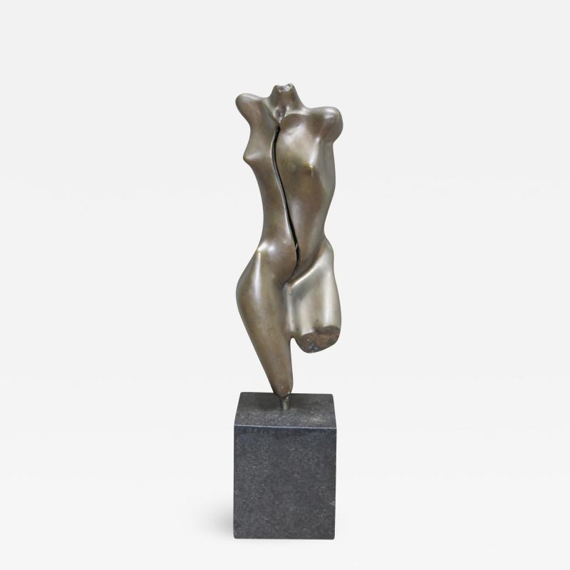 1970s Mid Century Modern Nude Bronze Sculpture
