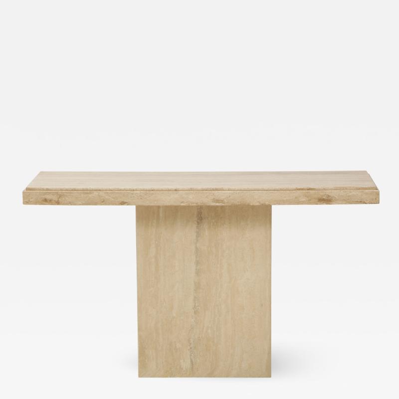 1970s Modern Italian Travertine Console