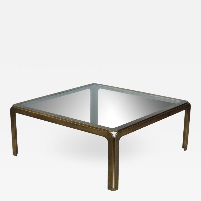 1970s Modern Patinated Brass Coffee Table From Spain