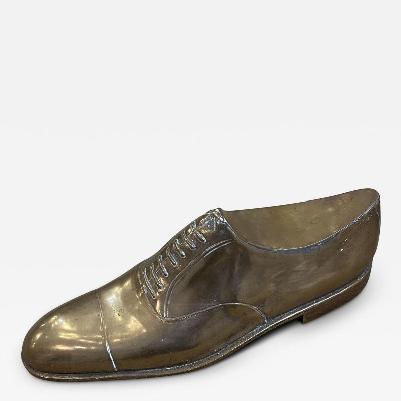 1970s Sculptural bronze shoe