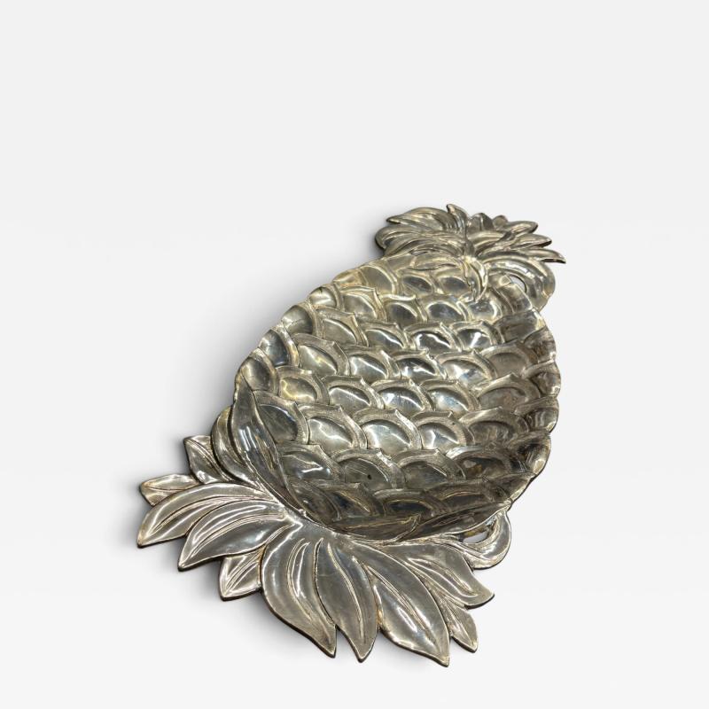 1970s Silver plated pineapple vide poche
