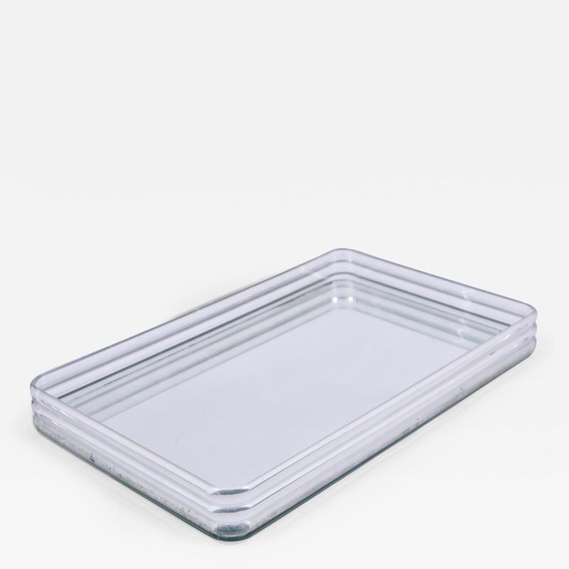 1970s US rectangular Lucite and mirror tray