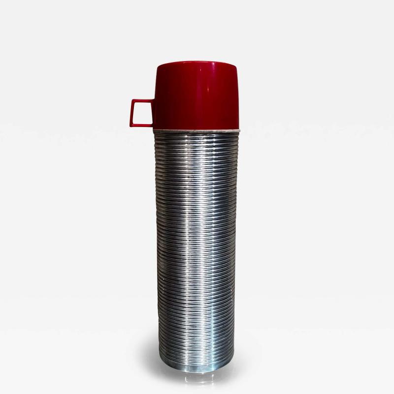 1970s Vintage Ribbed Thermos Retro Camp Gear Norwich Connecticut