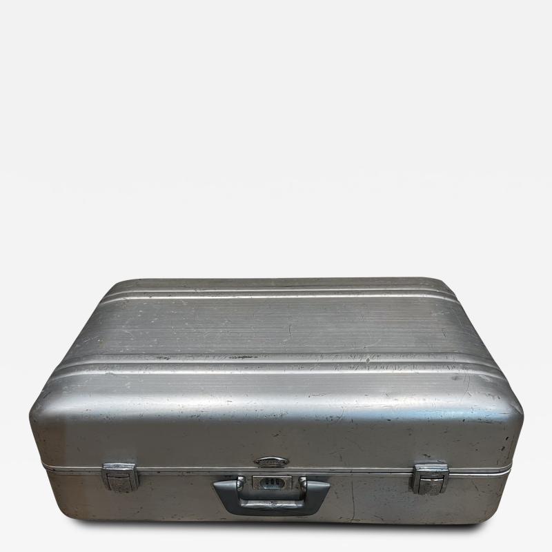 1970s Zero Halliburton Aluminum Hard Suitcase Vintage Modern Luggage