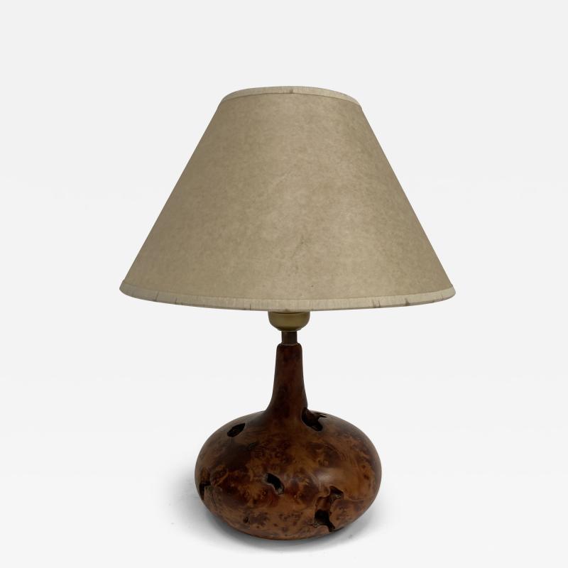 1970s small wood lamp