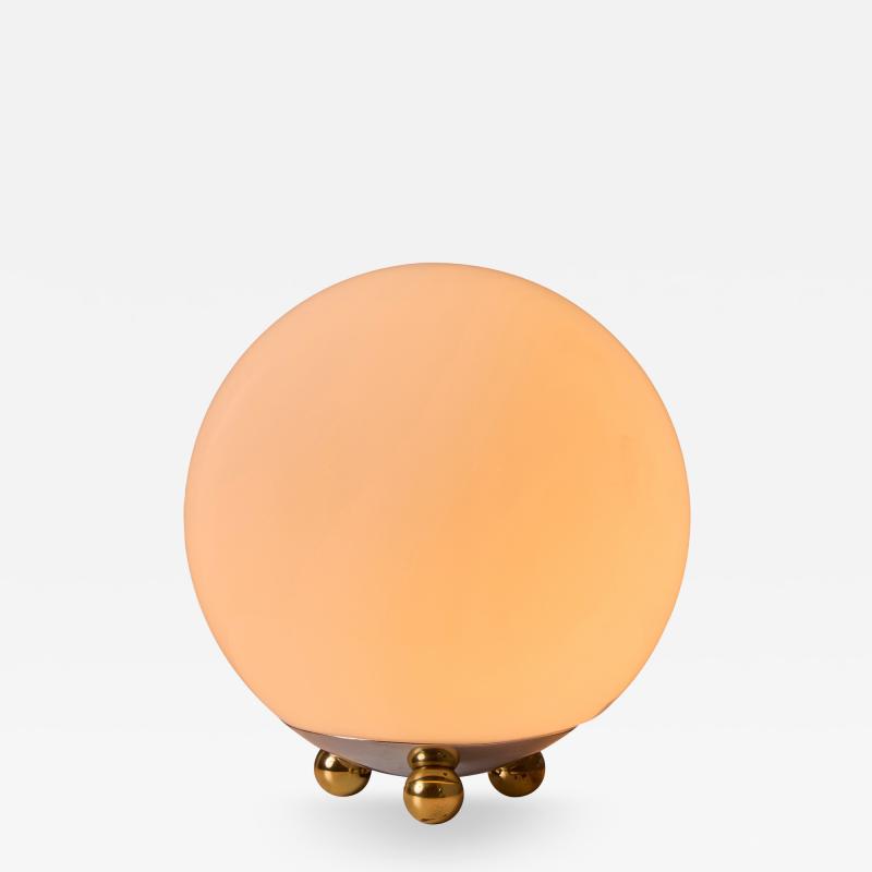 1980s Geometric Brass and Glass German Technolumen Table Lamp
