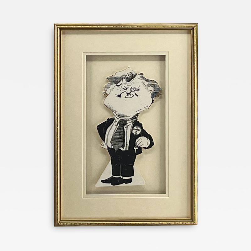 1996 TED KENNEDY A original pen Ink characture