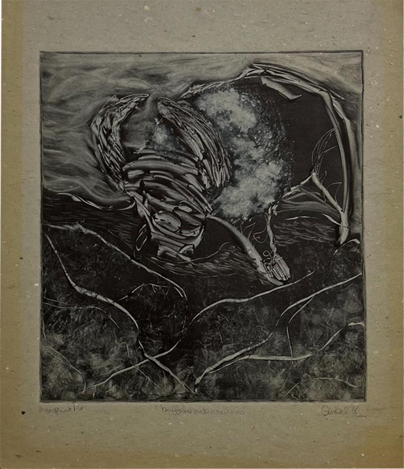 1998 Art by Gina Kail Monoprint Buffalo Metamorphosis 1 6