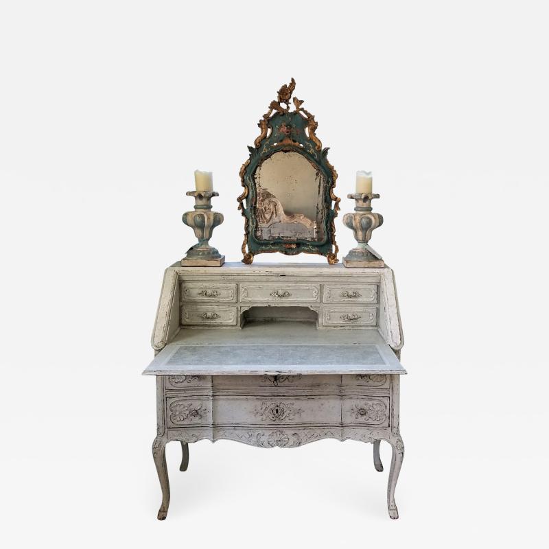 19TH C LOUIS XV SLANT TOP SECRETARY