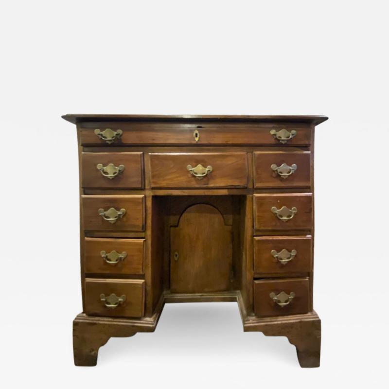 19TH CENTURY DIMINUTIVE CAPTAINS DESK WITH BRASS HARDWARE