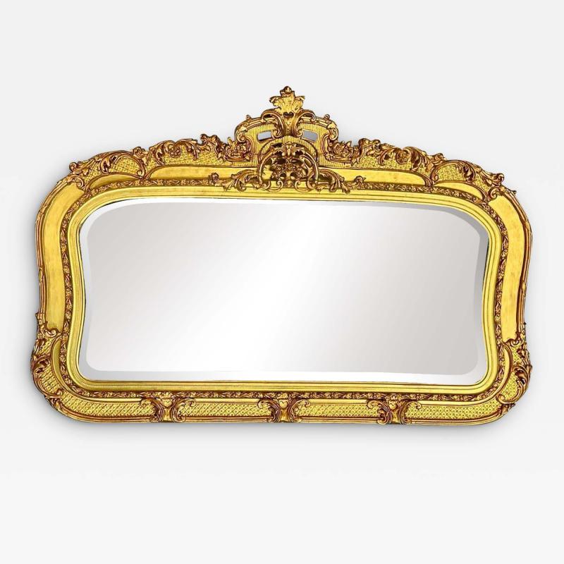 19th 20th Century Giltwood Wall Console Pier Mirror Rectangular