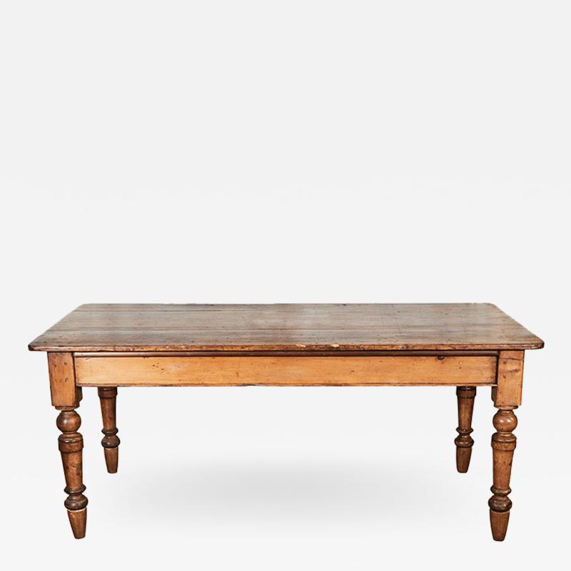 19th C English Pine Dining Table