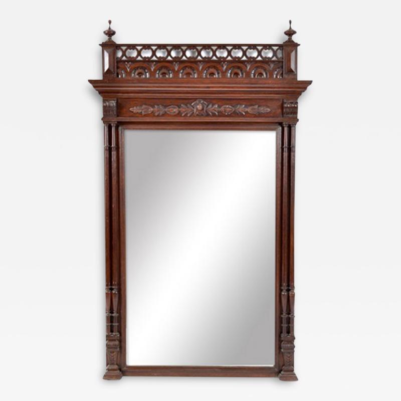 19th C French Henry II Beveled MIrror