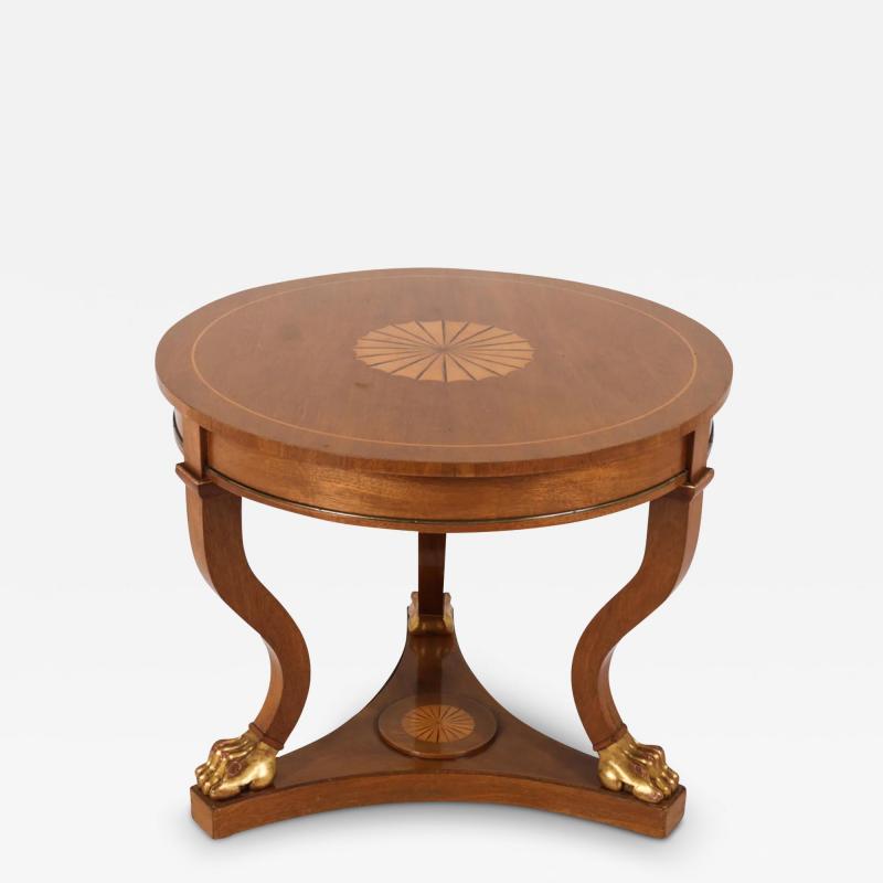 19th C Style French Empire Inlaid Center or Side Table