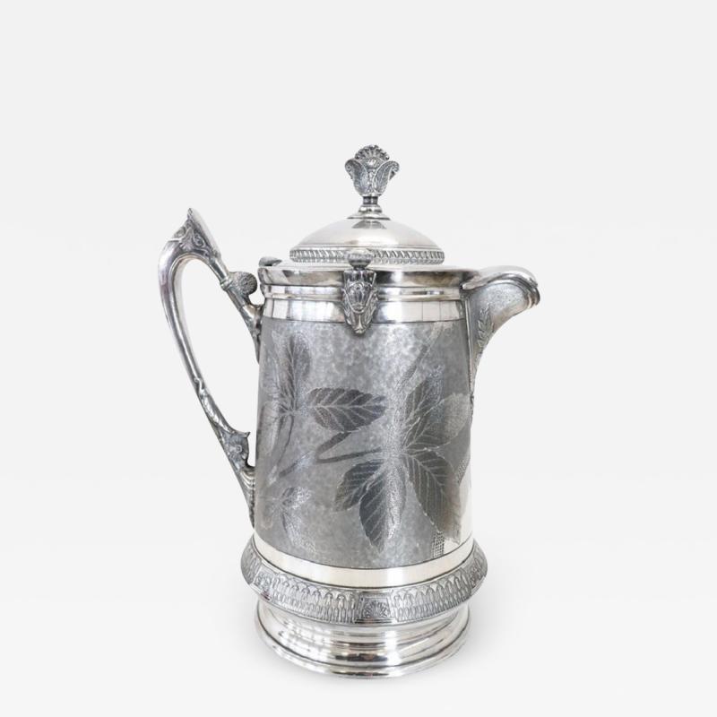 19th Century American Antique Silver Plate Pitcher by Reed Barton