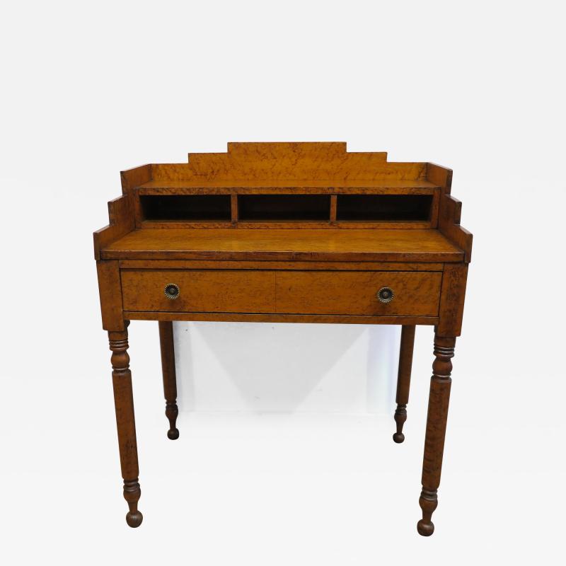 19th Century American Birds Eye Maple Desk