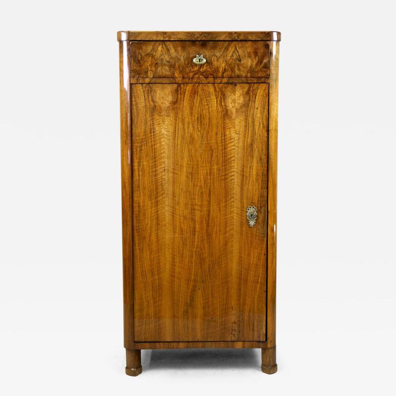 19th Century Biedermeier Cabinet With Drawer Nutwood Austria circa 1850