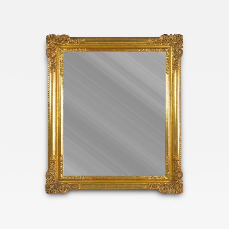 19th Century Biedermeier Gilt Wall Mirror handcarved Austria circa 1860