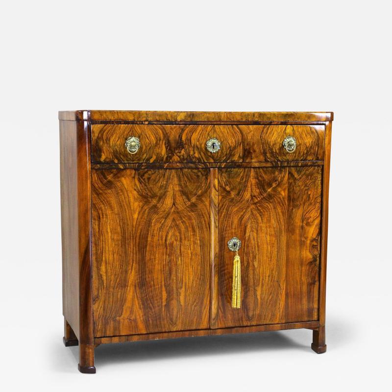 19th Century Biedermeier Nutwood Trumeau Commode Austria circa 1830