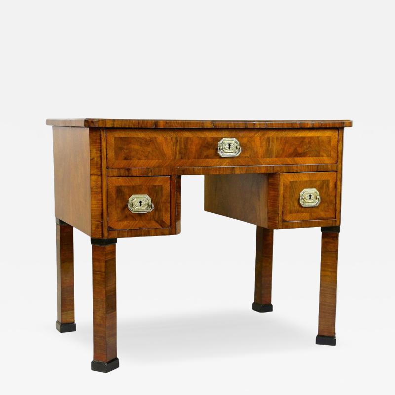 19th Century Biedermeier Writing Desk Side Table Nutwood Austria circa 1830