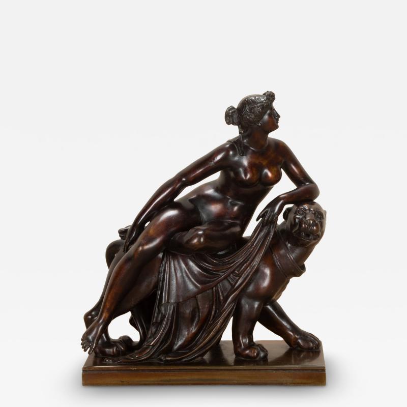 19th Century Bronze Group Ariadne and the Panther 