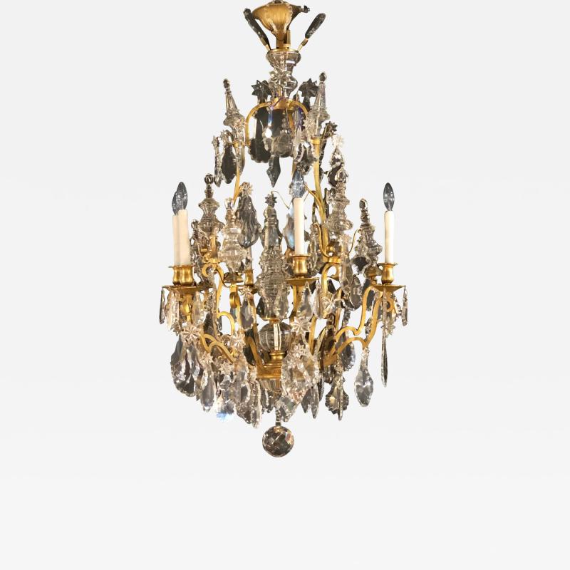 19th Century Bronze and Large Crystal Palatial Chandelier