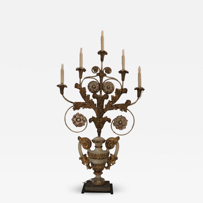 19th Century Candelabra Table Lamp