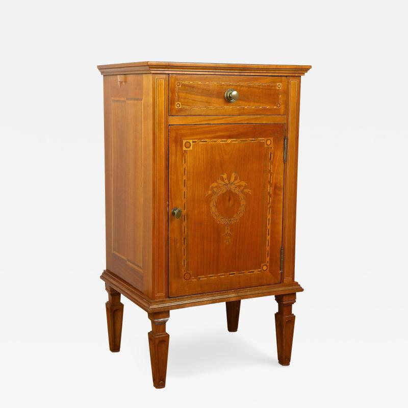 19th Century Cherrywood Pillar Cabinet Side Table Trumeau Austria ca 1800