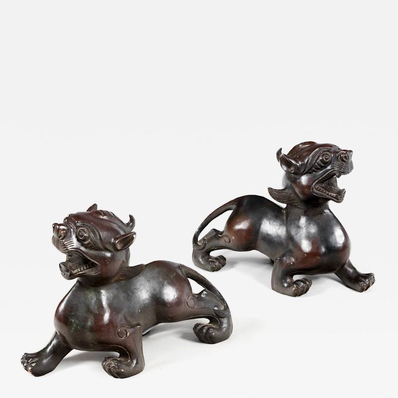 19th Century Chinese Bronze Lions