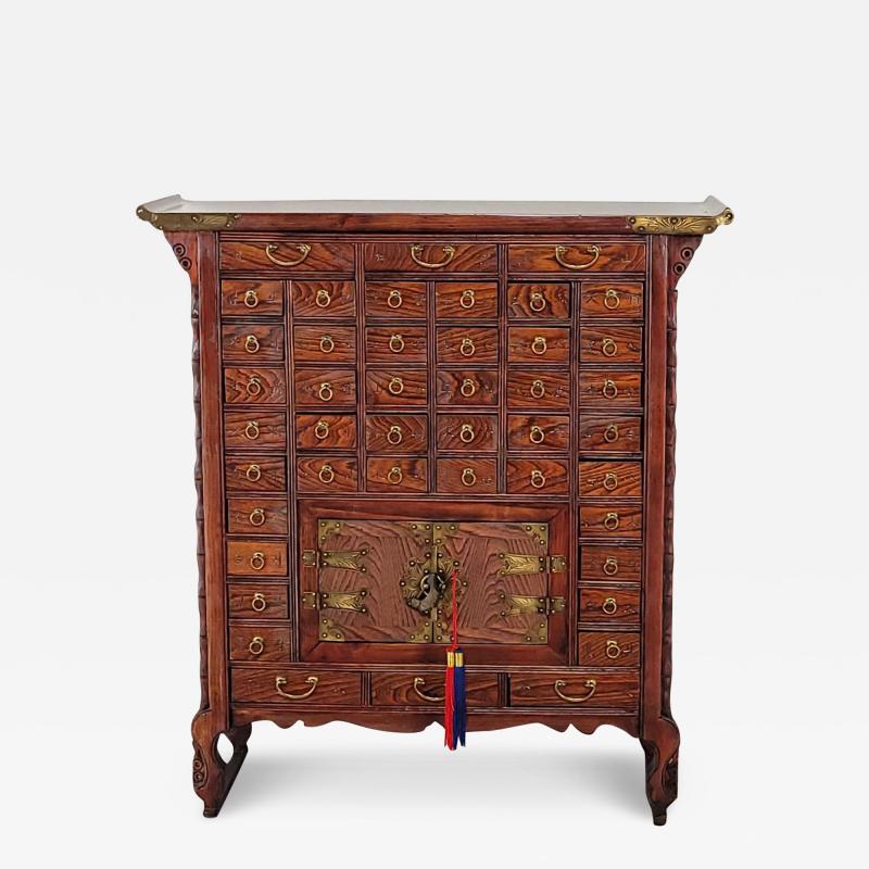 19th Century Chinese Medicine Cabinet in Elm