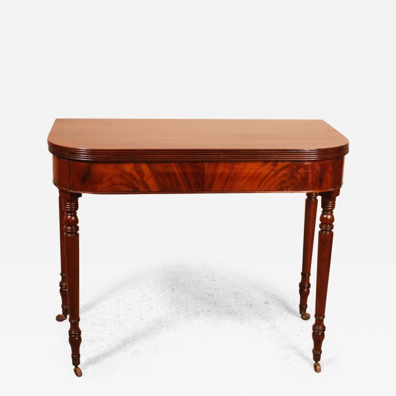 19th Century Console Or Game Table In Mahogany