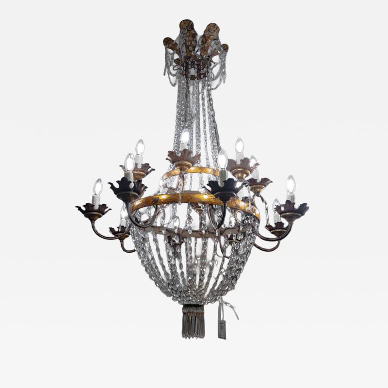 19th Century Directoire Style Crystal Chandelier