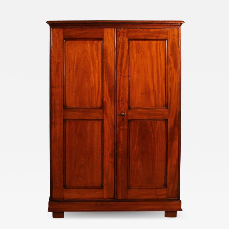 19th Century English Navy Large Chest small Wardrobe In Mahogany