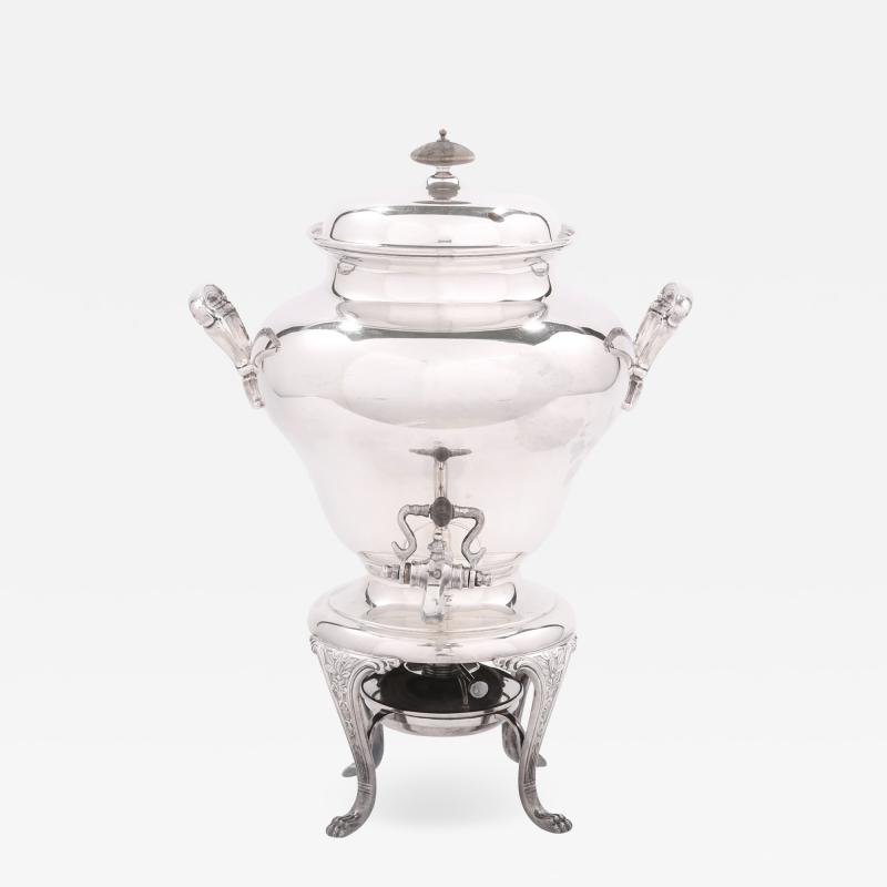 19th Century English Silver Plate Samovar Tea Urn