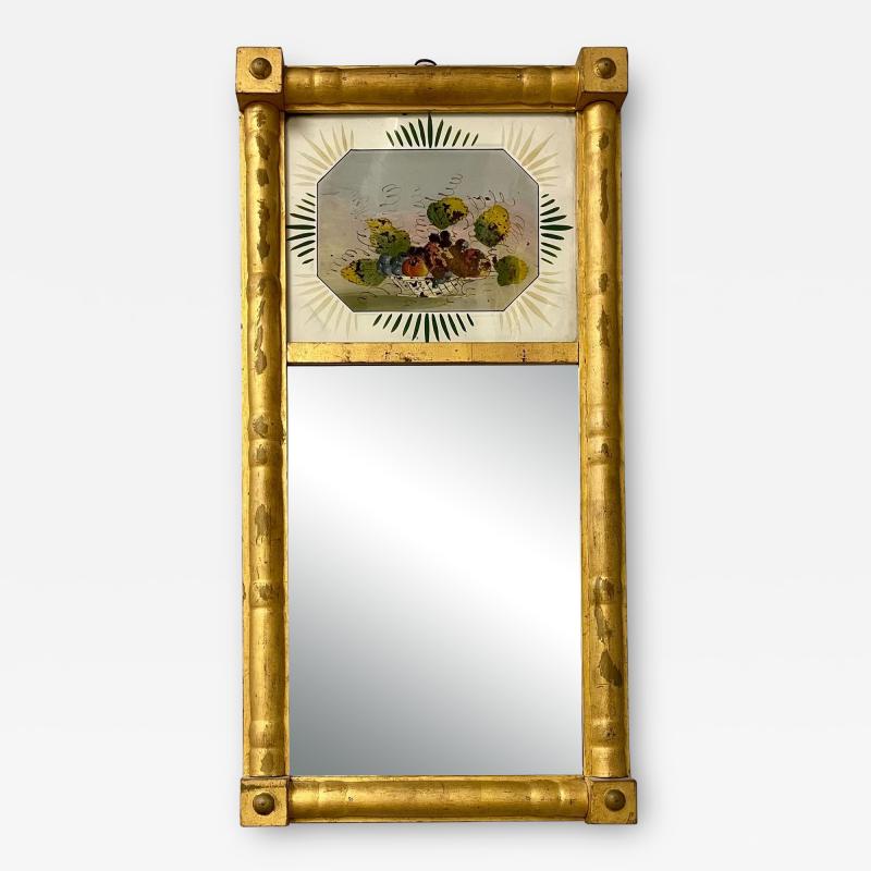 19th Century Federal Eglomise Decorated Wall or Table Mirror