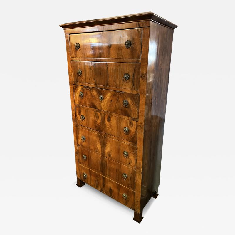 19th Century Fine Biedermeier Semainier Seven Drawer Chest Vienna c 1825 