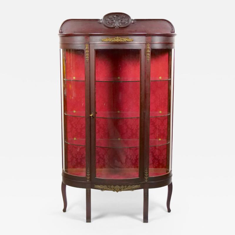 19th Century French Demilune Vitrine Display Cabinet