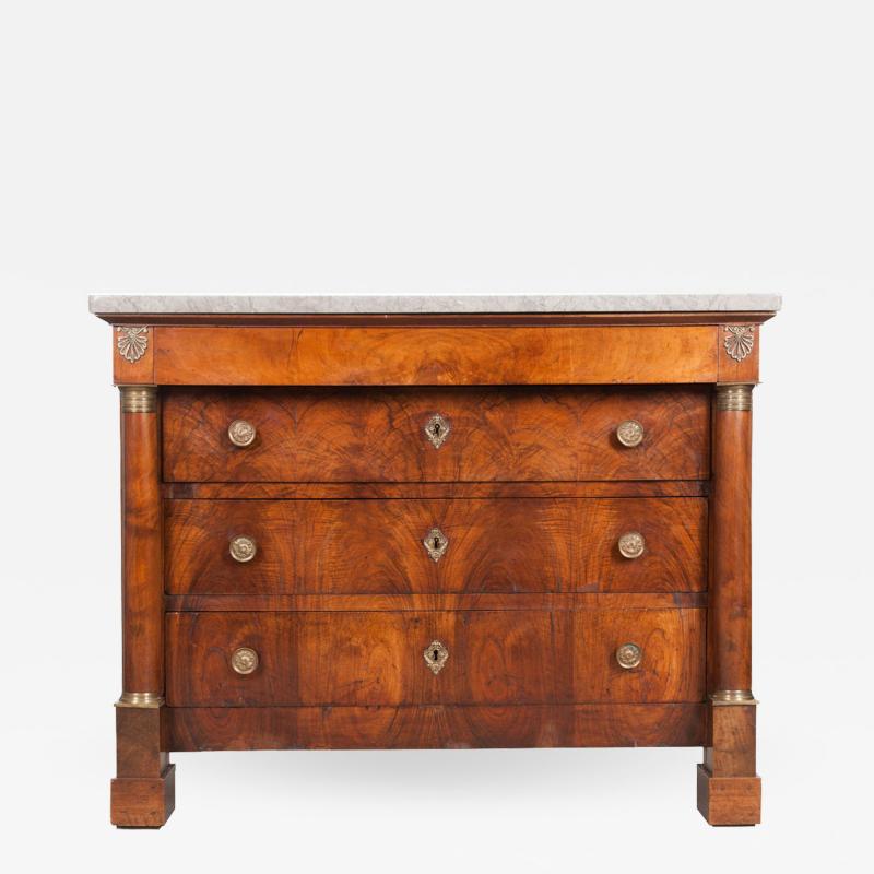 19th Century French Empire Commode with Marble Top