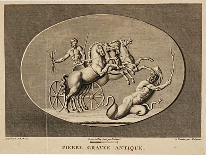 19th Century French Engraving of Mythological Scene