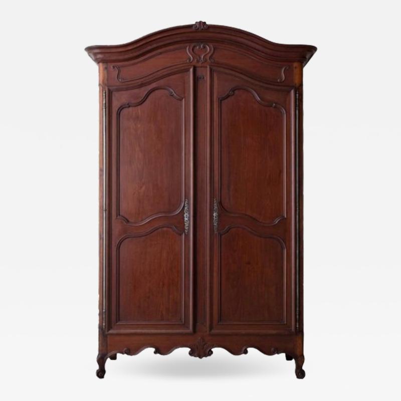 19th Century French Louis XV Style Mahogany Armoire