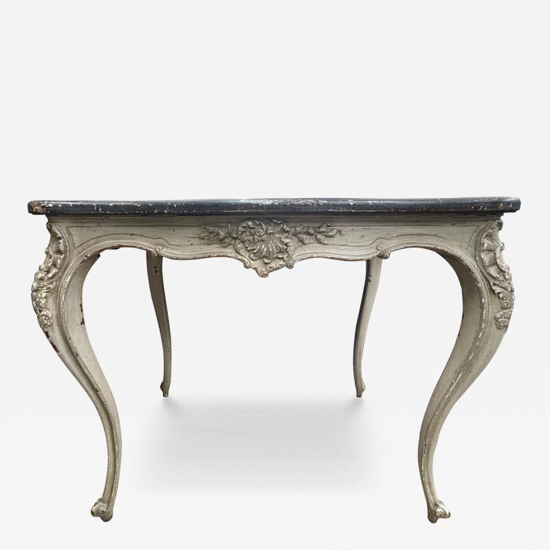 19th Century French Louis XV Style Painted Table