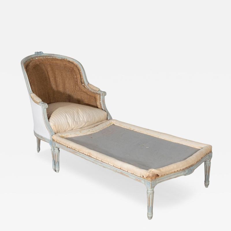 19th Century French Louis XVI Style Painted Lie de Repos