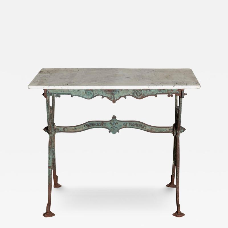 19th Century French Marble Top Bistro Table