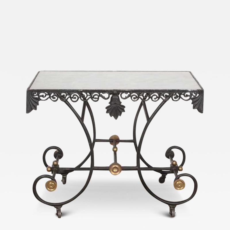 19th Century French Marble Top Patisserie Table