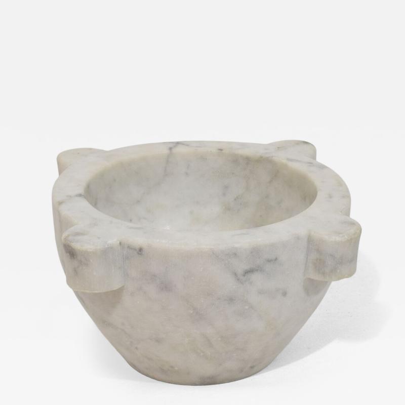 19th Century French White Marble Mortar