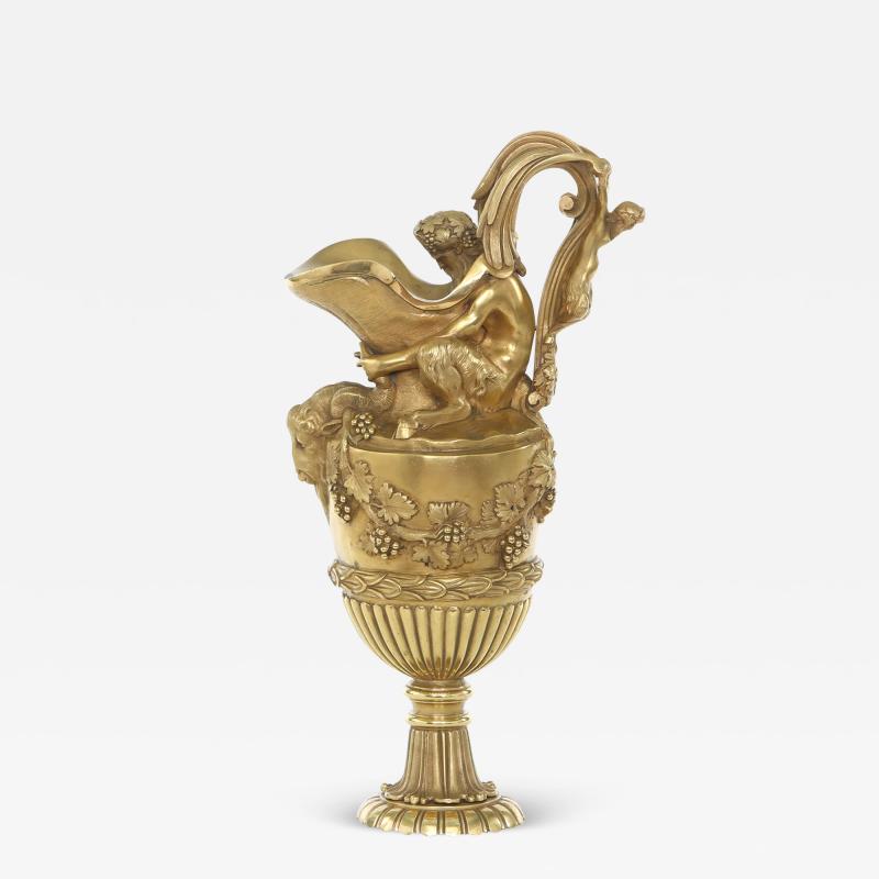 19th Century Gilt Bronze Ormolu Amphora Ewer