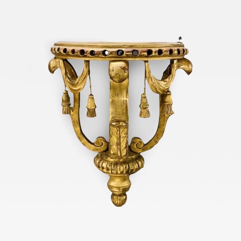 19th Century Gilt Wood Wall Bracket or Shelf Water Gilt