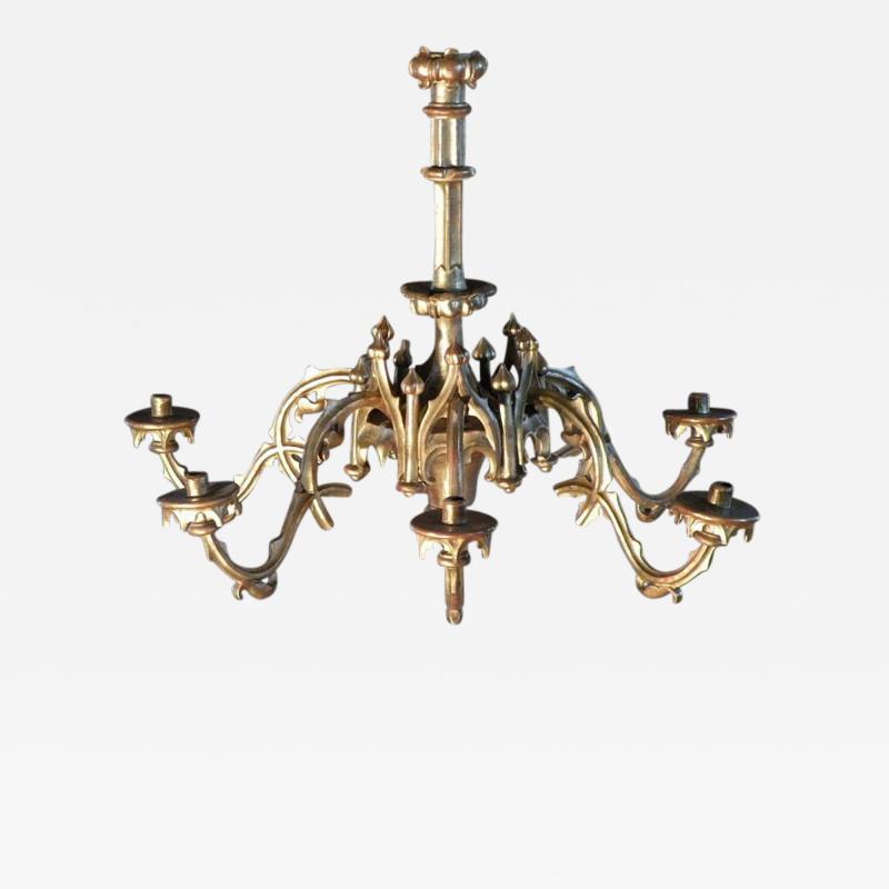 19th Century Gothic Revival Giltwood Chandelier