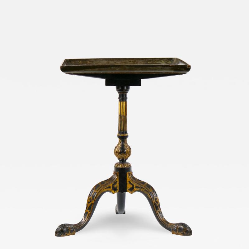 19th Century Hand painted Victorian Chinoiserie Tripod Side Table